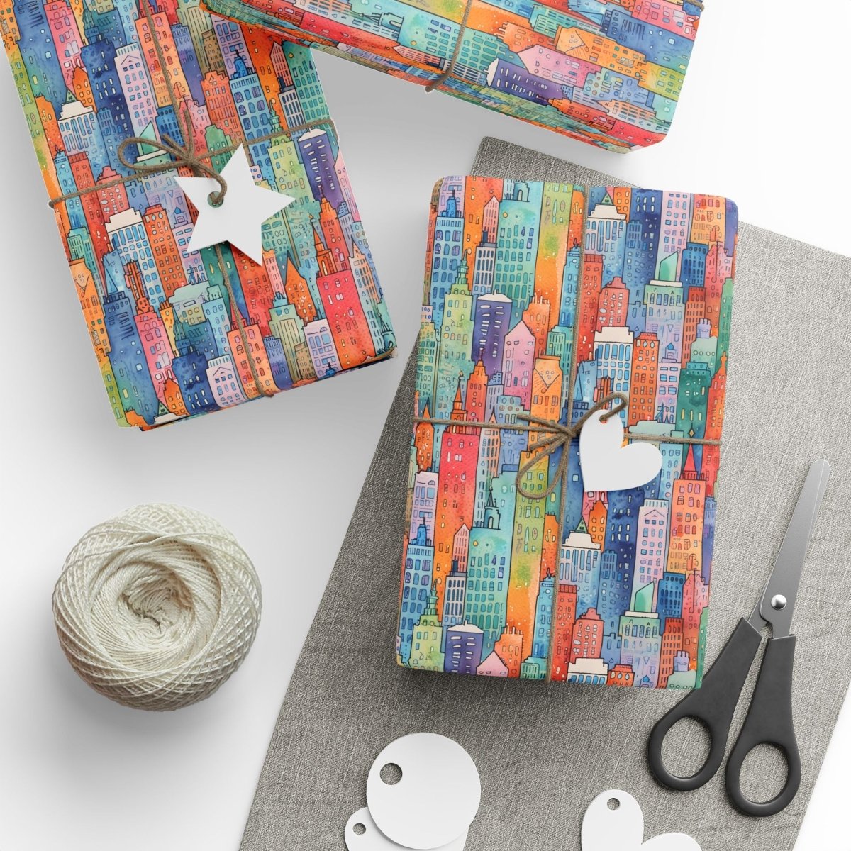 Abstract Cityscape Wrapping Papers