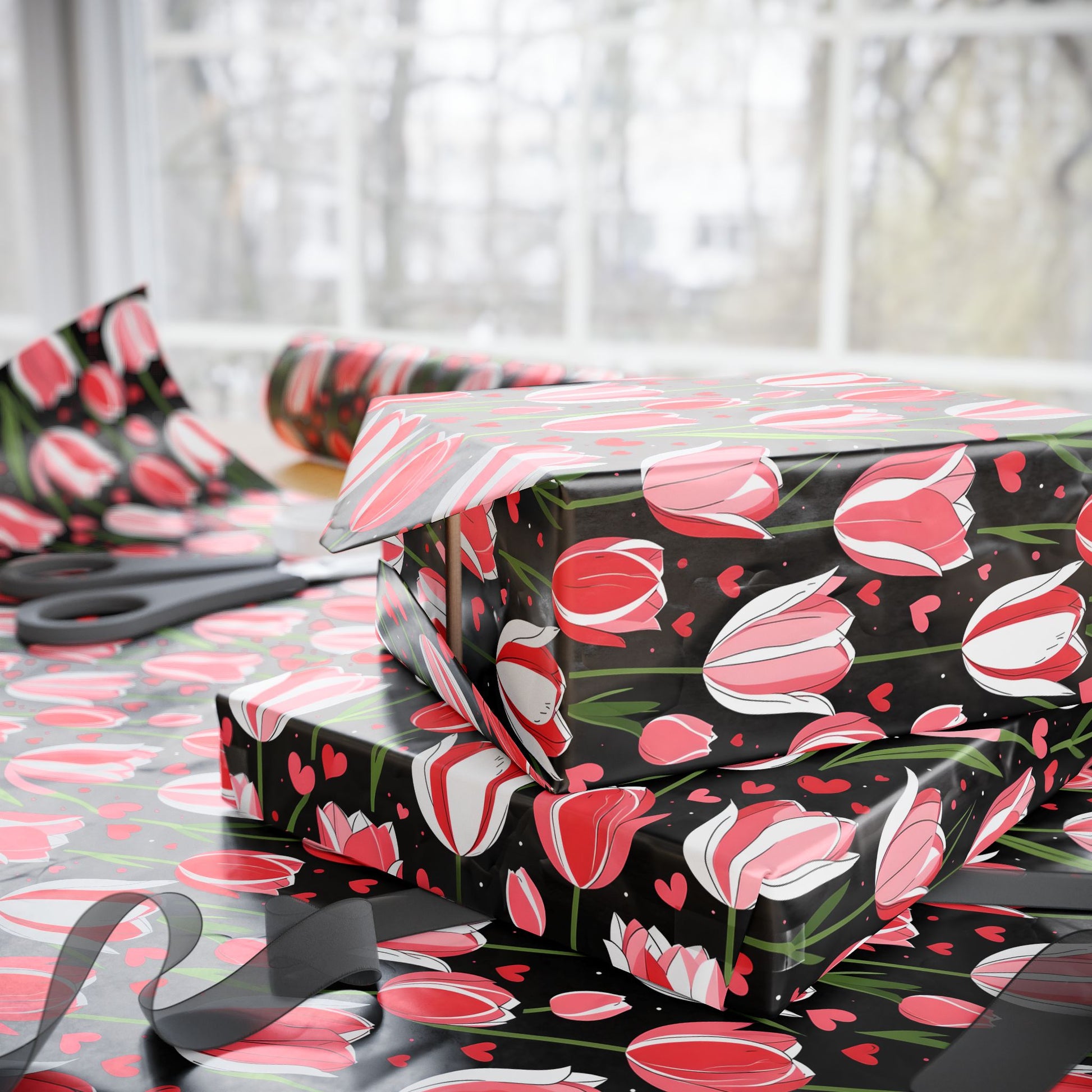 Elegant Pink Tulip Wrapping Paper