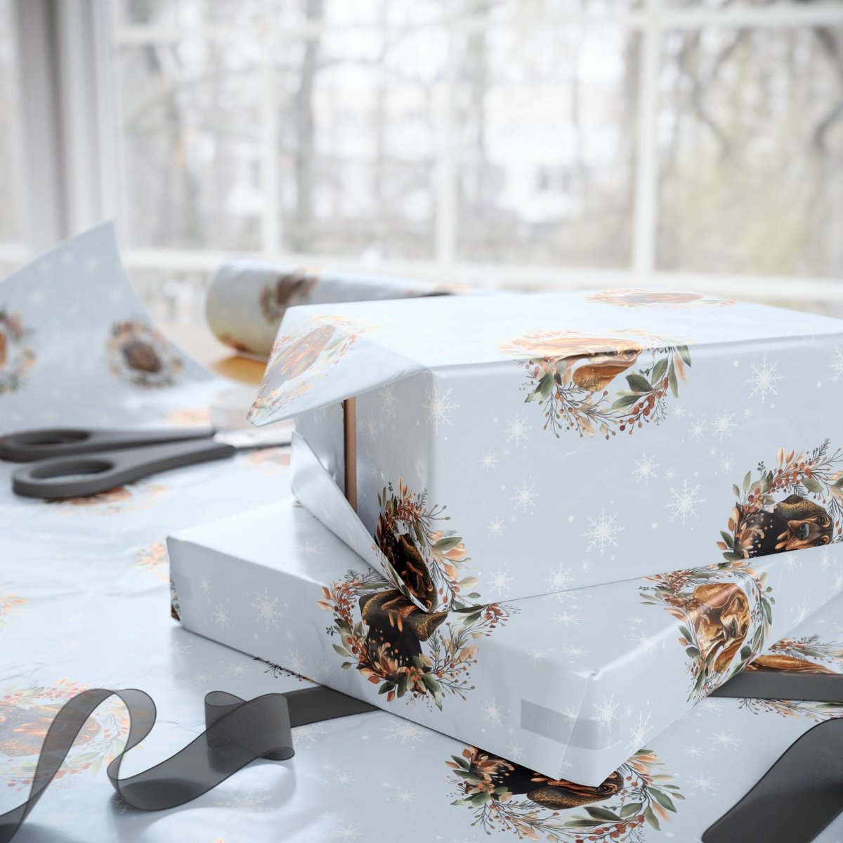 Sniffmas Snowflakes – Bloodhound Christmas Wrapping Paper
