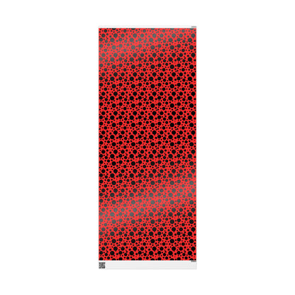 Dot Drama – Retro Red & Black Polka Dot Wrapping Paper