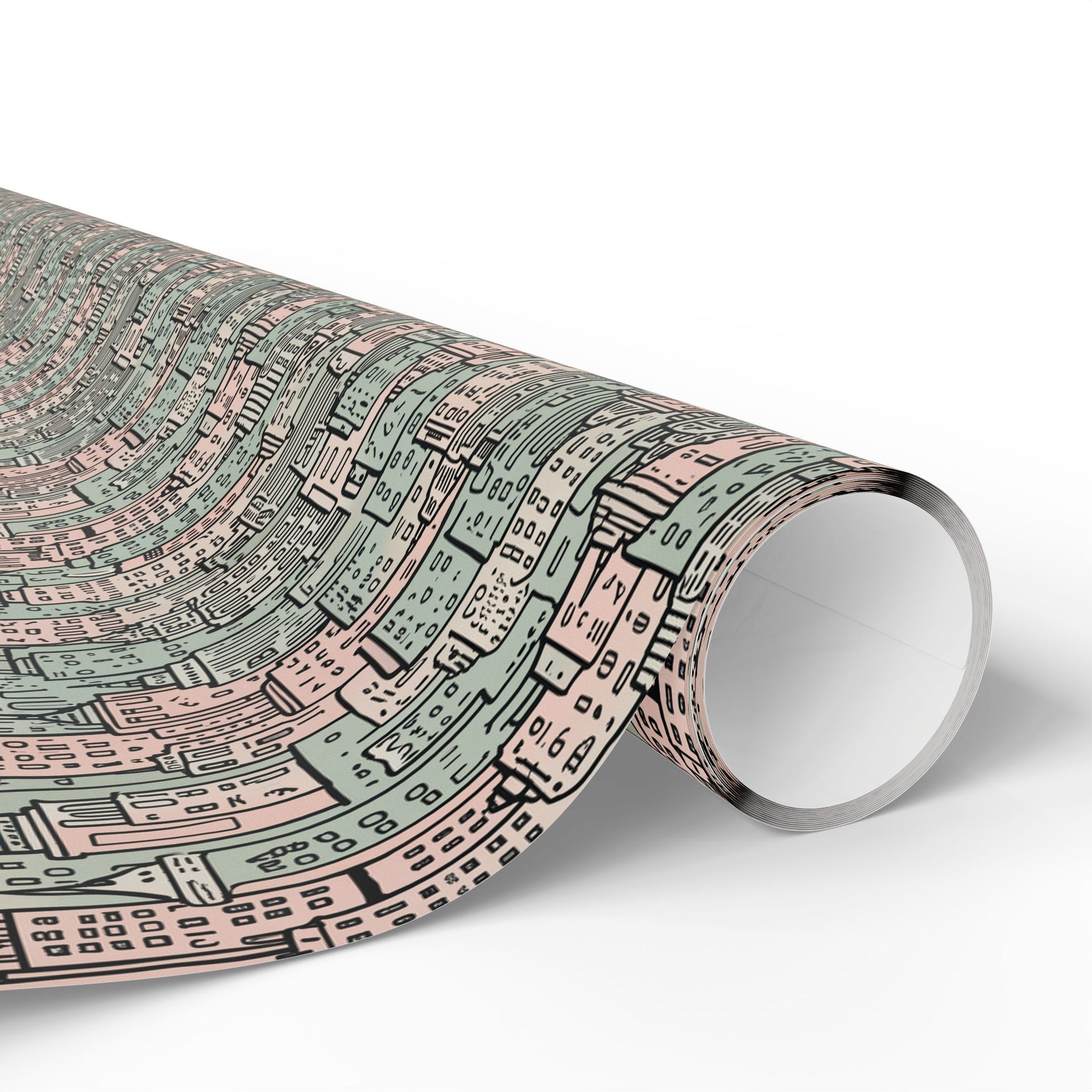 Wrapping Papers - Abstract Pastel Cityscape Gift Wrap