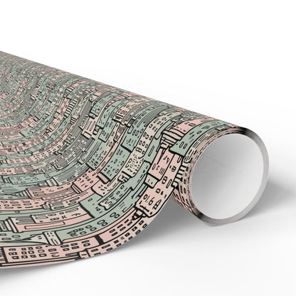 Wrapping Papers - Abstract Pastel Cityscape Gift Wrap
