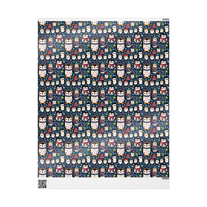 Waddle Wonderland – Cozy Penguins in Holiday Sweaters Wrapping Paper