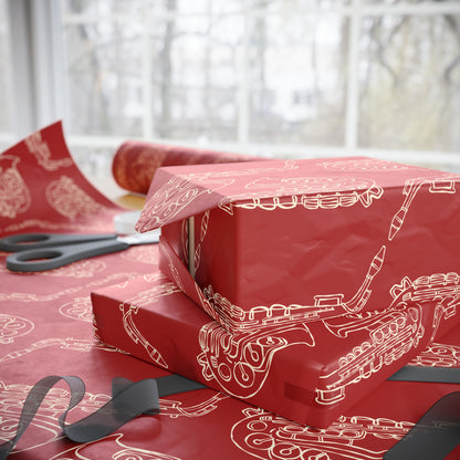 Gift Wrap - Saxophone Design, Music Lover's Wrapping Papers