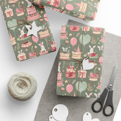 Charming Birthday Bunny Gift Wrap