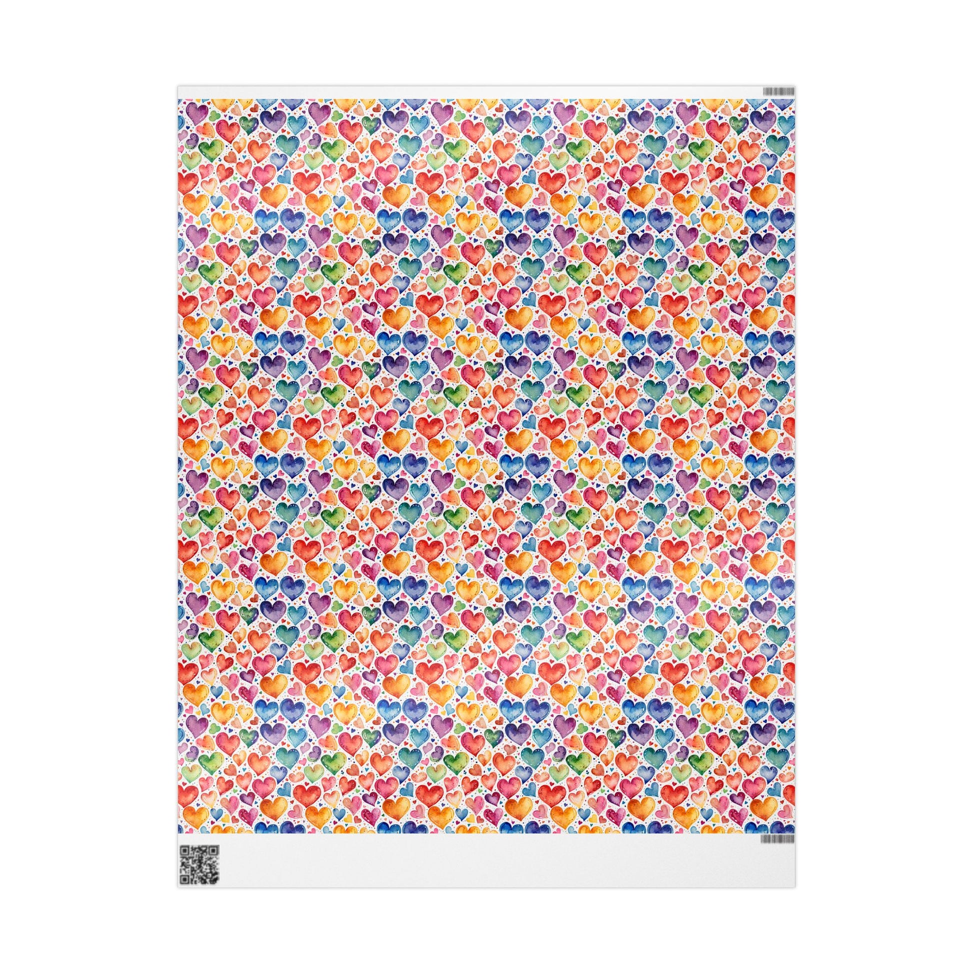 Vibrant Multicolor Heart Wrapping Paper