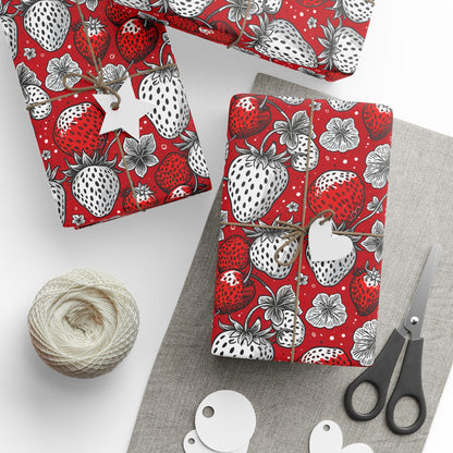 Berry Bold – Strawberry Pop Art Wrapping Paper