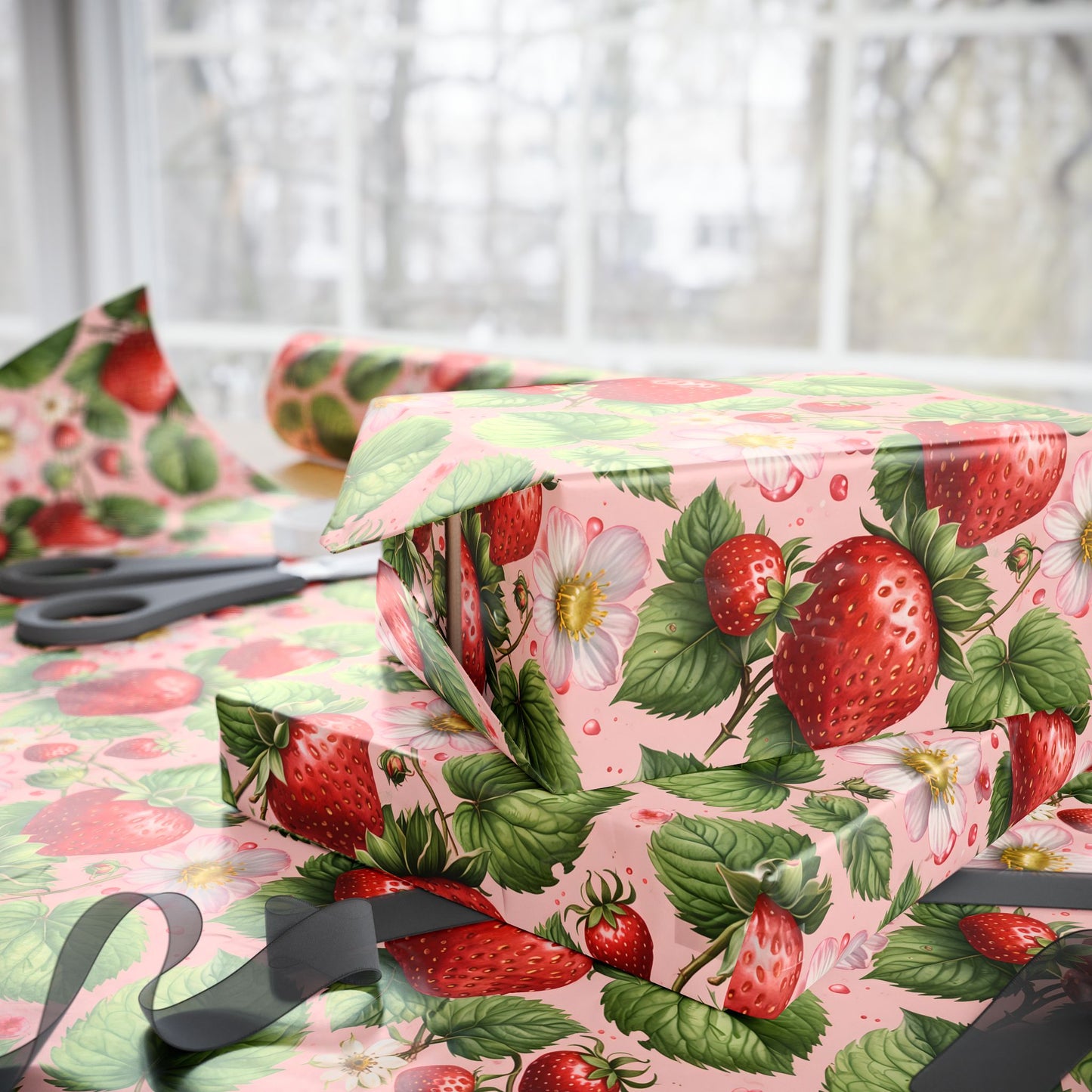 Fruity Pink Wrapping Paper Sheets