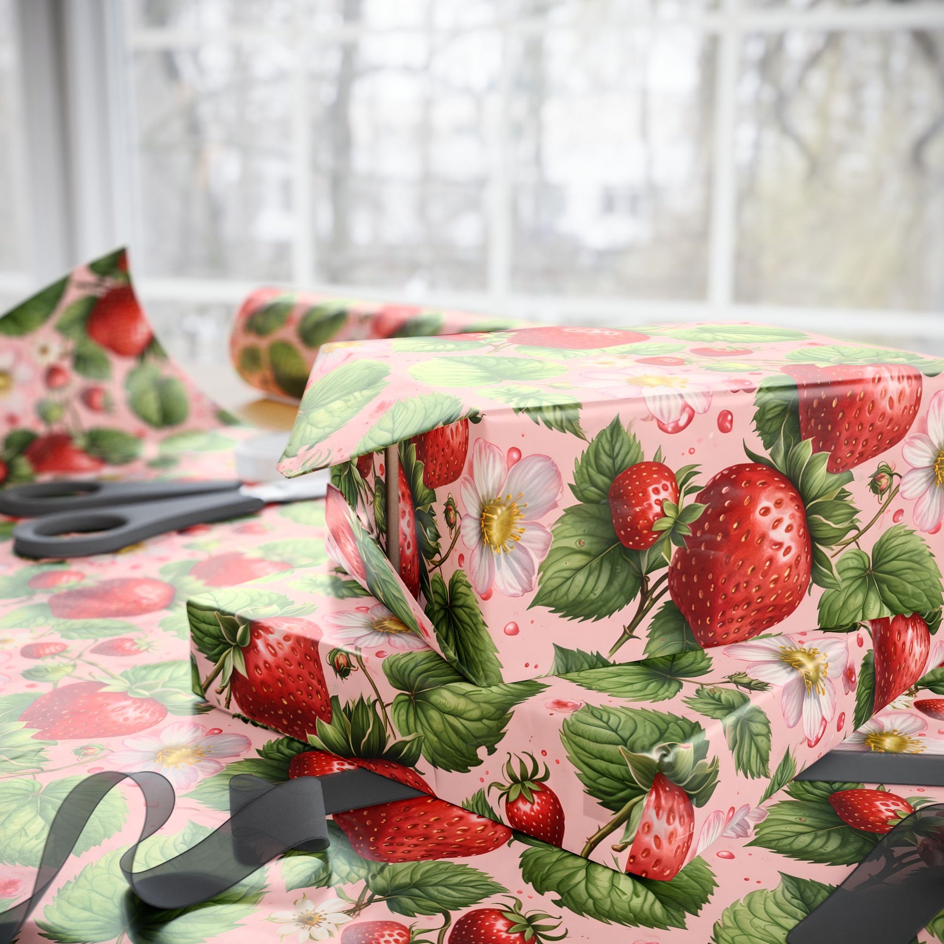 Fruity Pink Wrapping Paper Sheets