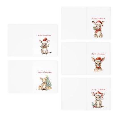 Cosy Christmas Kangaroo Greeting Card (25 pack)