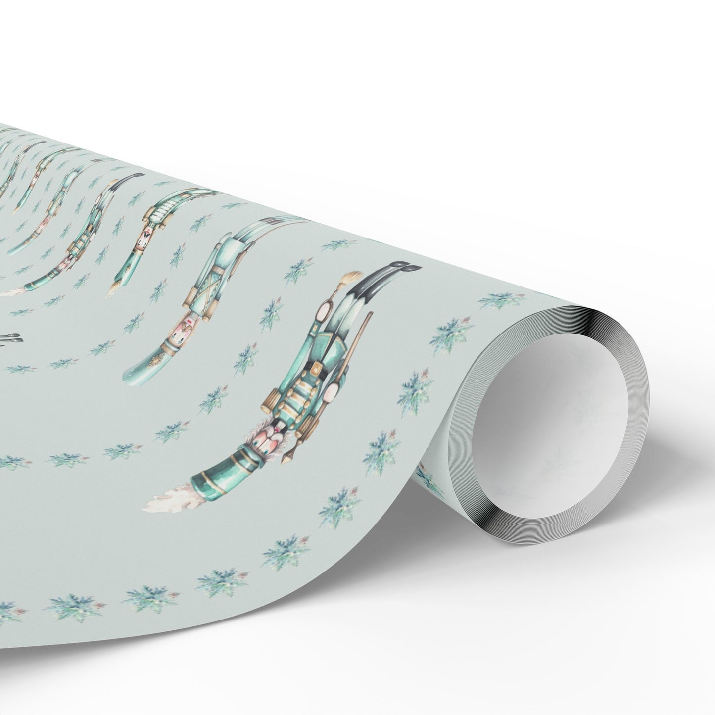 Frosted Regiment – Mint Nutcracker Wrapping Paper