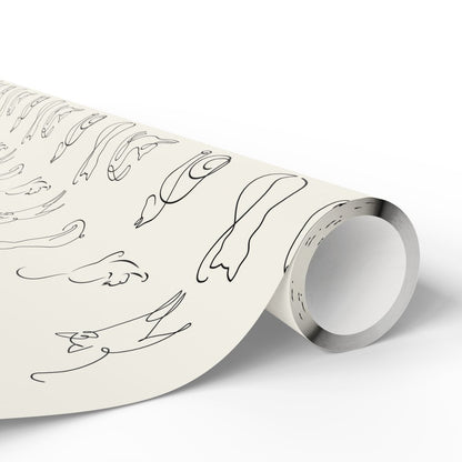 Elegant Minimalist Cat Wrapping Paper