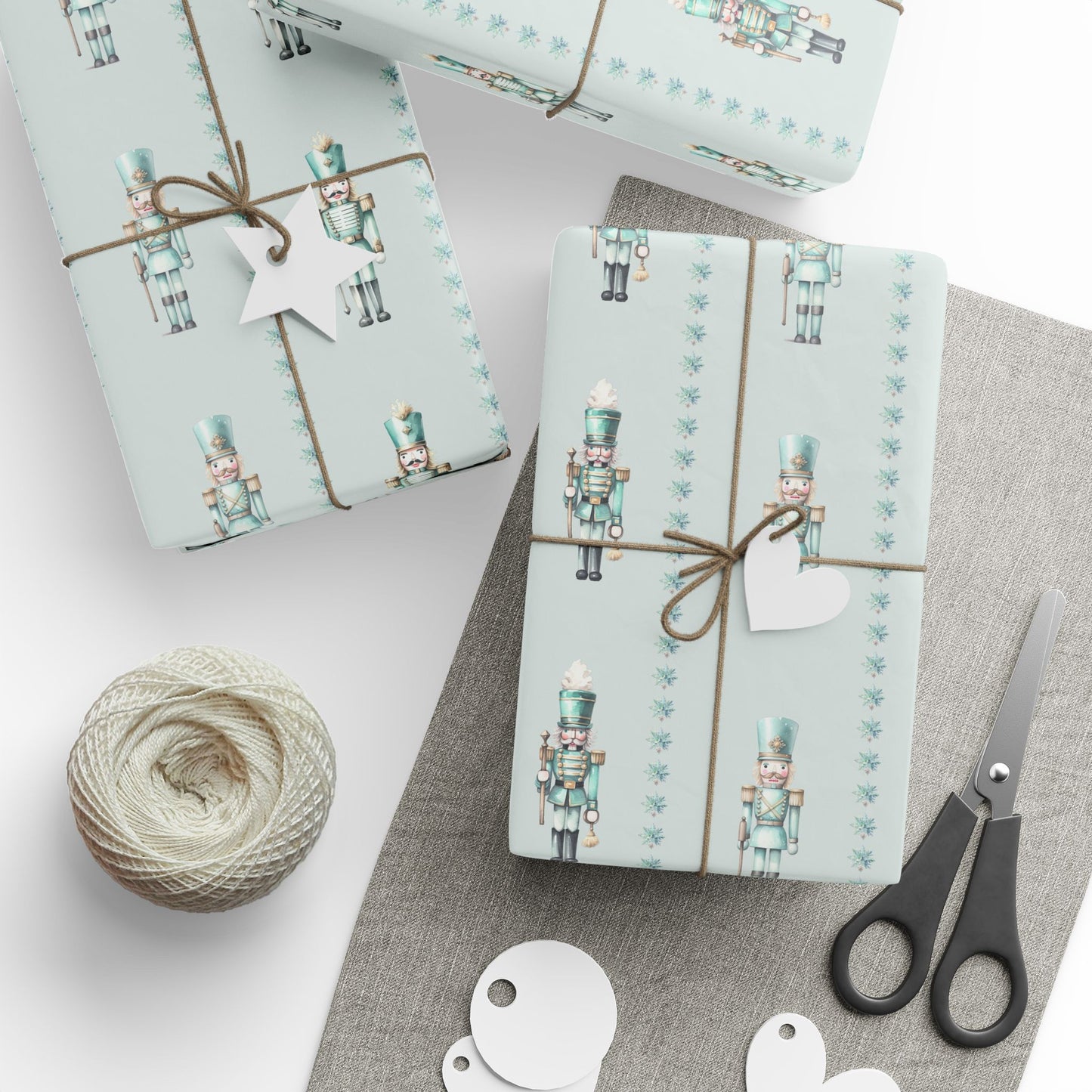 Frosted Regiment – Mint Nutcracker Wrapping Paper