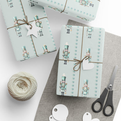Frosted Regiment – Mint Nutcracker Wrapping Paper