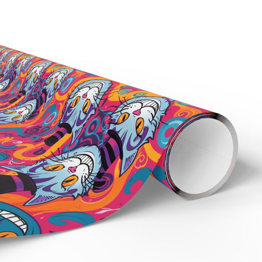 Vibrant Abstract Cheshire Cat GiftPaper