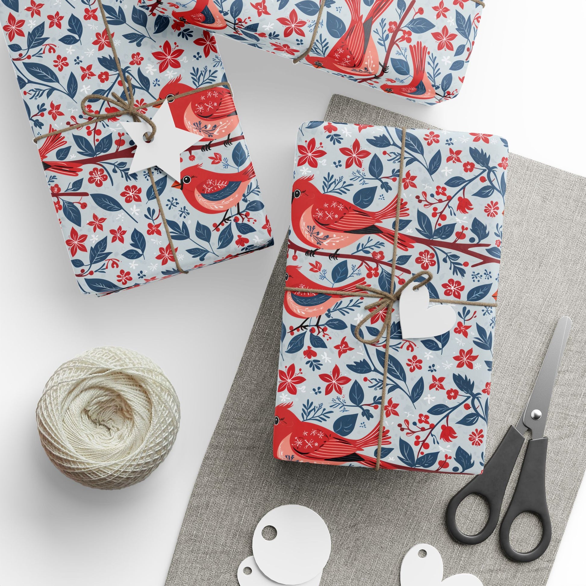Cardinal & Crimson – Winter Birdsong Wrapping Paper