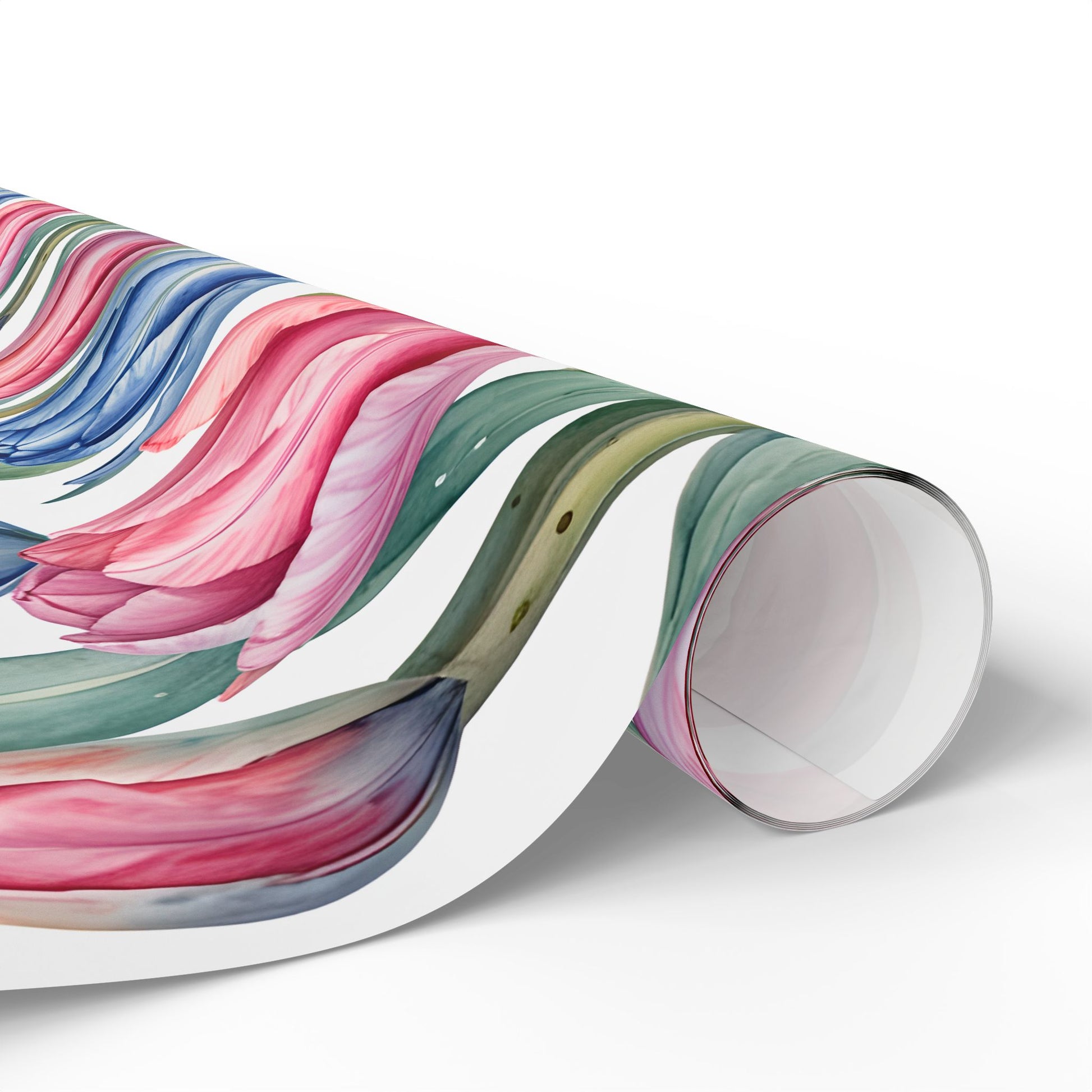 Tulips Pink Blue Gift Wrap