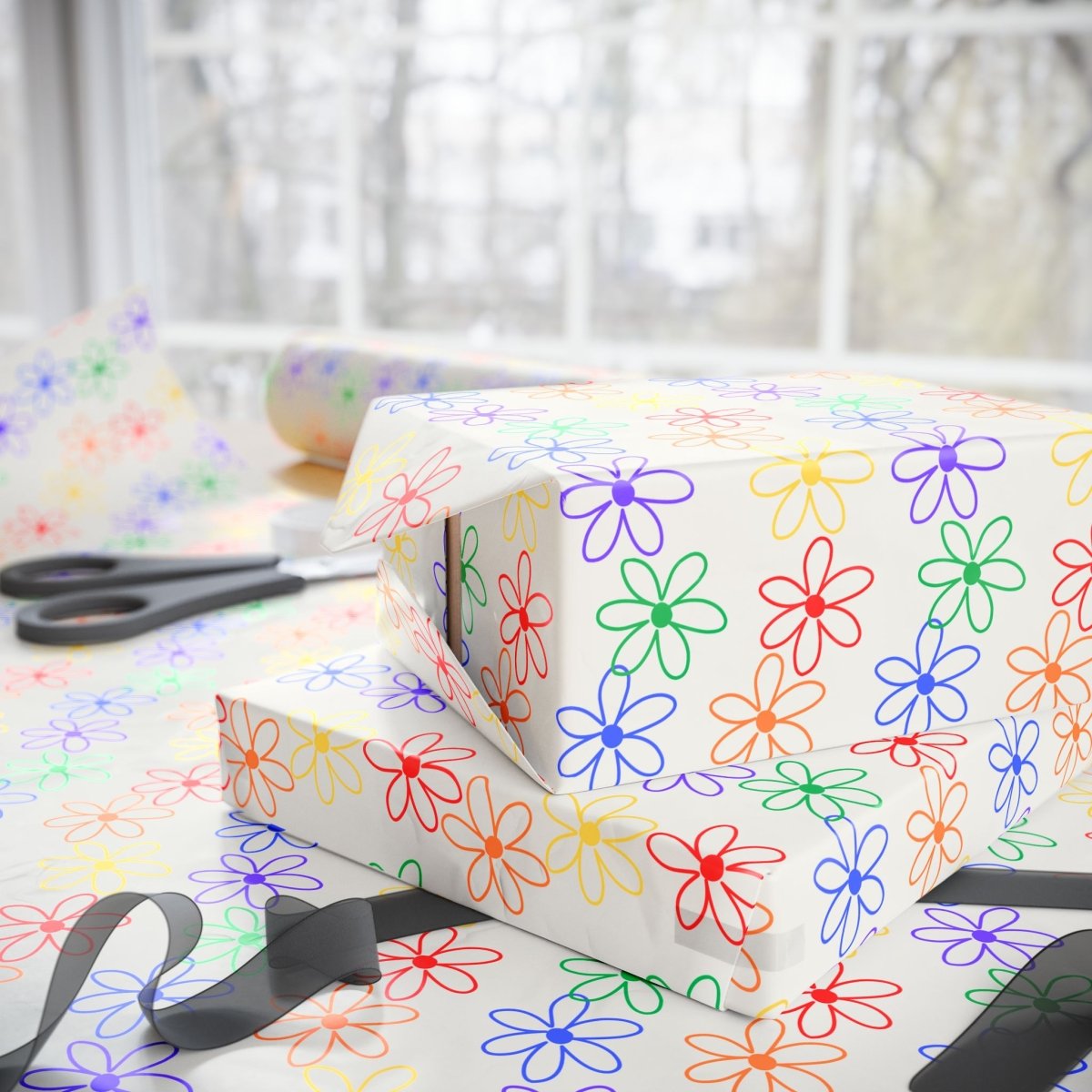 Colorful Floral Wrapping Paper