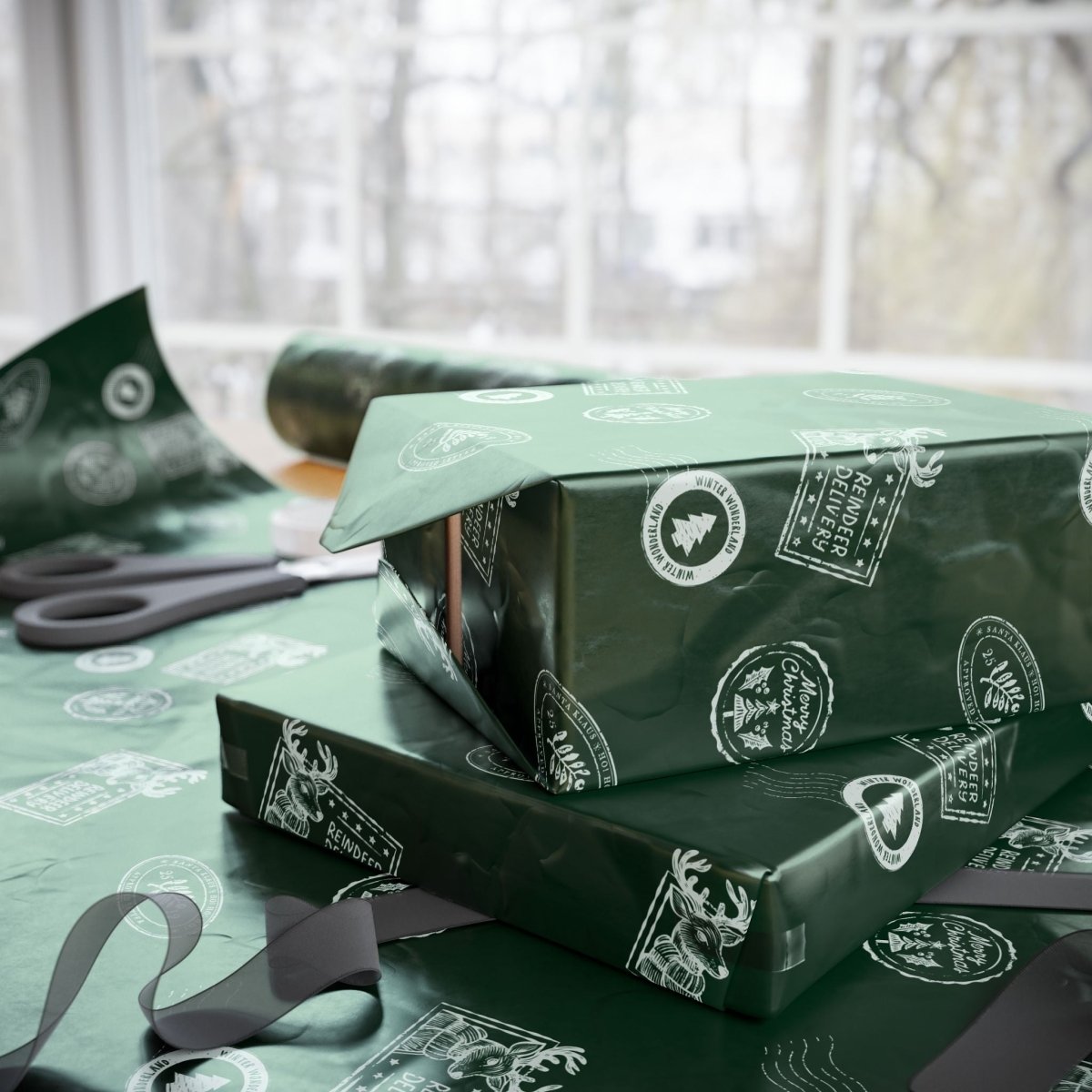 Reindeer Delivery – Santa Mail Wrapping Paper