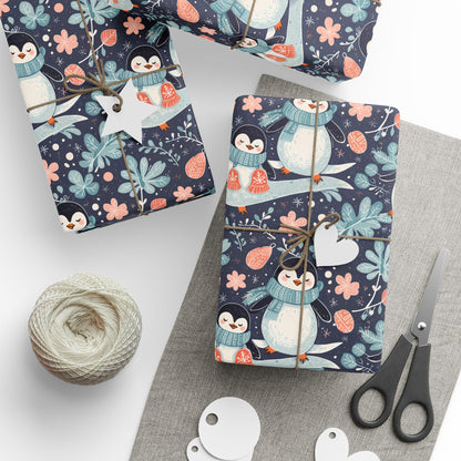 Penguin Dreams & Snowy Schemes – Soft Winter Wrapping Paper