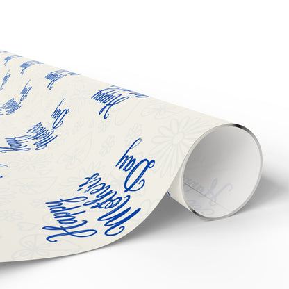 Blue Mothers Day Wrapping Papers