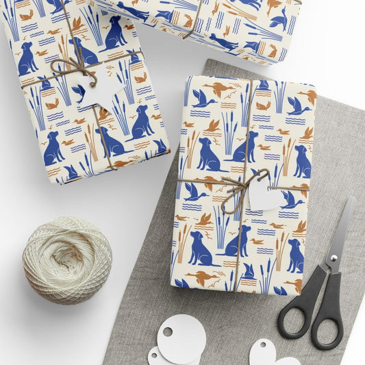 Pondside Pursuit – Hunting Lab Wrapping Paper