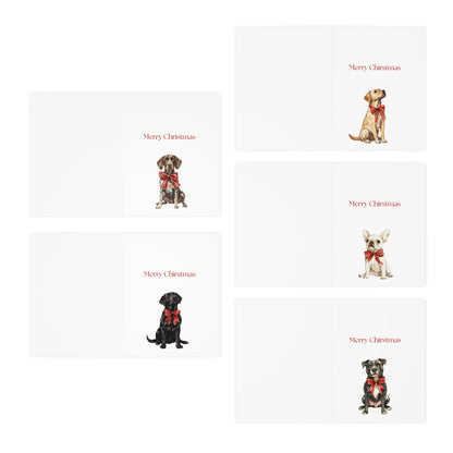 Funny Christmas (Dogs - Set 2) Greeting Card Pack | Set of 5 Holiday Cards | Cute & Cheeky Christmas Cards