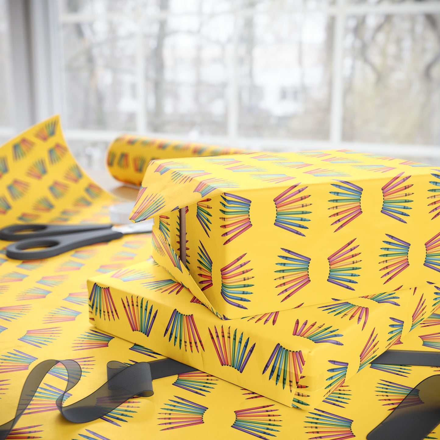 Color Outside the Lines – Crayon Wrapping Paper