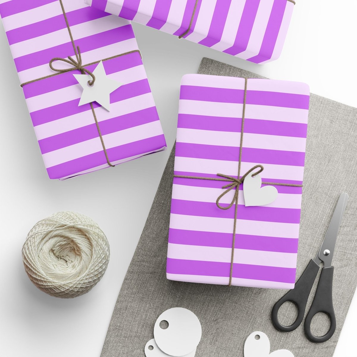 Chic Purple Stripes – Elegant Wrap for Birthdays, Holidays & More