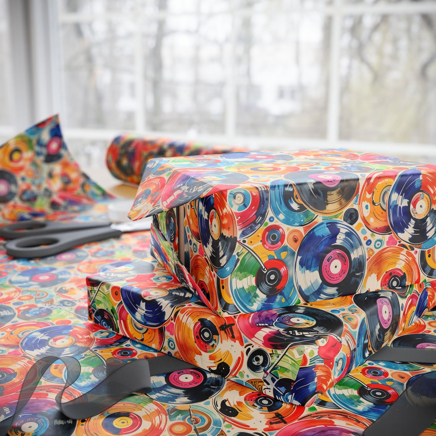 Colorful Record, Music - themed Wrapping Paper