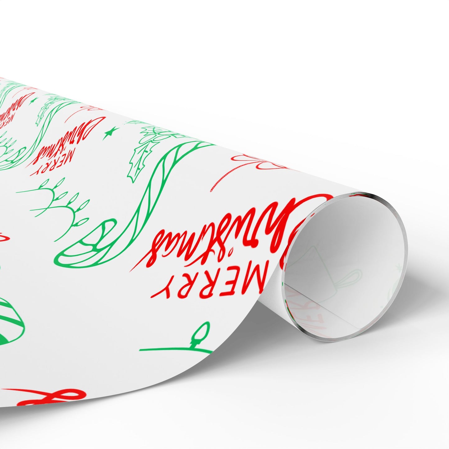 Doodle All the Way – Christmas Line Art Wrapping Paper