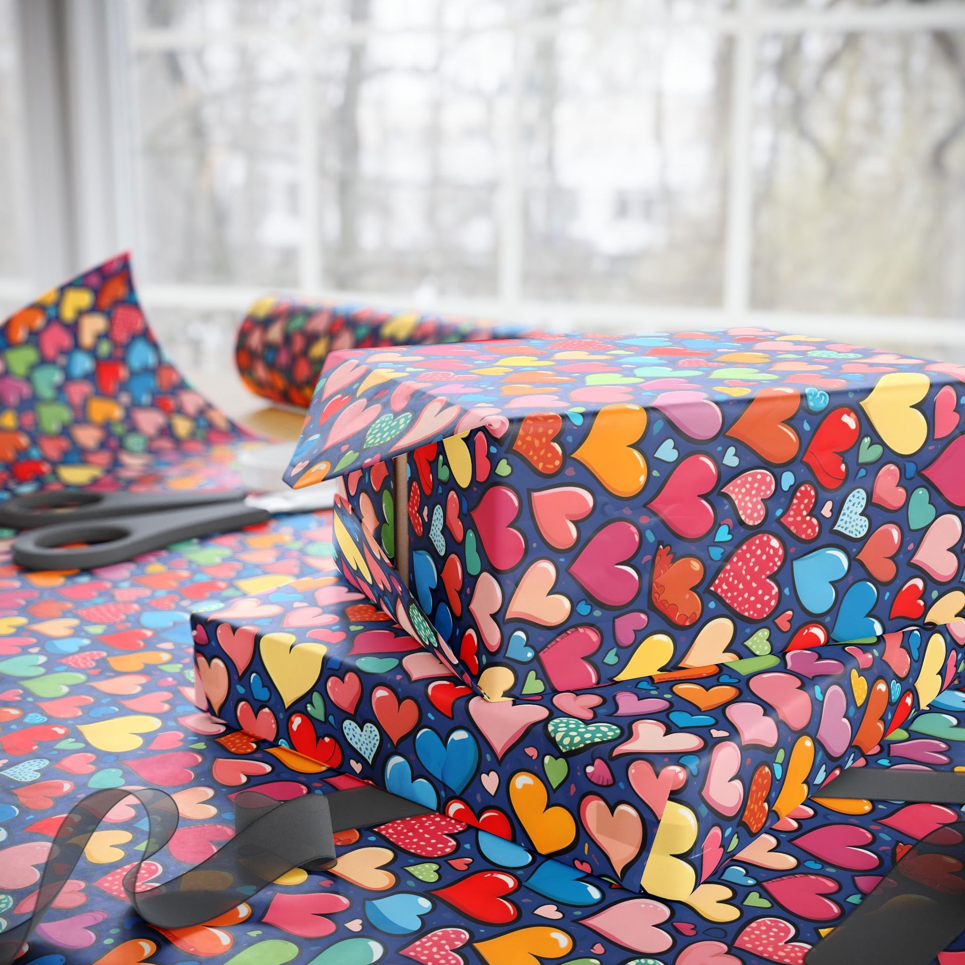 Colorful Heart Wrapping Paper