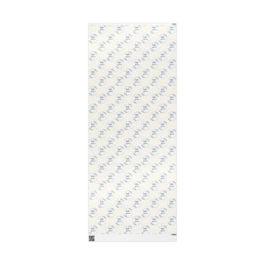 Bride & Groom Gift Wrap in Blue
