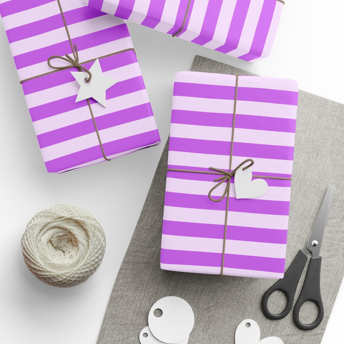 Chic Purple Stripes – Elegant Wrap for Birthdays, Holidays & More