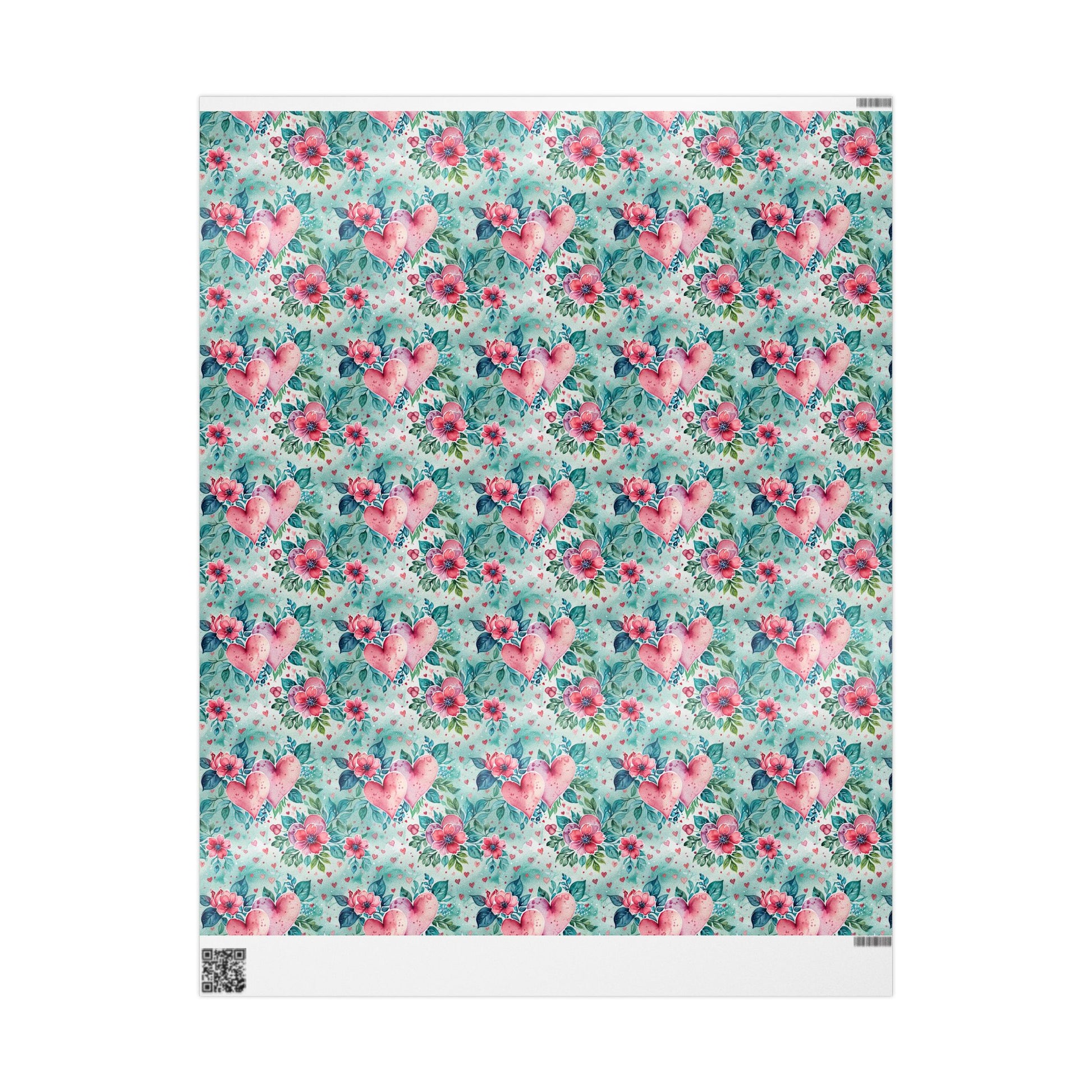 Blue & Pink Floral Gift Wrap