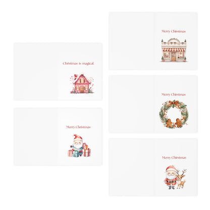 Funny Christmas (Alcohol Related) Greeting Card Pack | Set of 5 Holiday Cards | Cute & Cheeky Christmas Cards