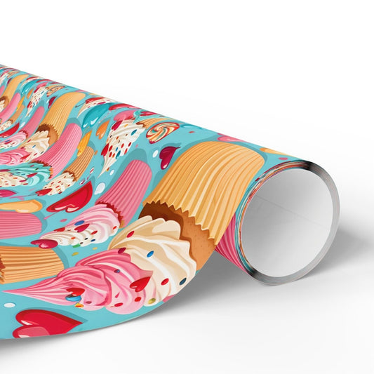 Valentines Cupcake Gift Paper