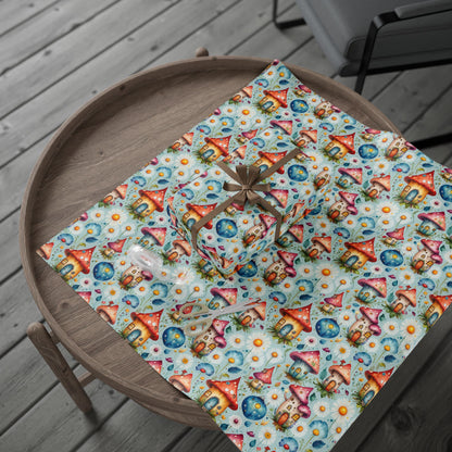Fairy Mushroom Houses Gift Wrap