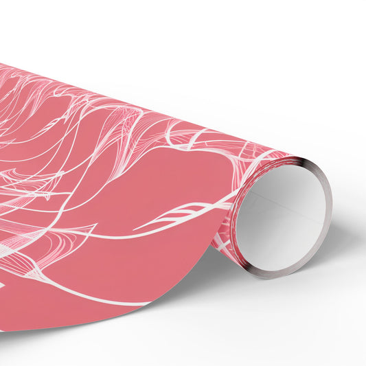 Dusty Pink and Whispy White Lines, Gift Wrap