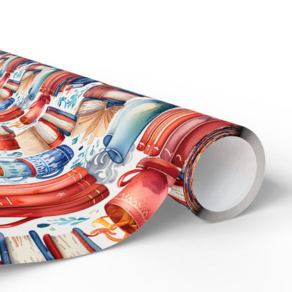 Book Lover Blue Wrapping Papers