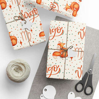 Foxy & Flawless – Virgo Zodiac Wrapping Paper