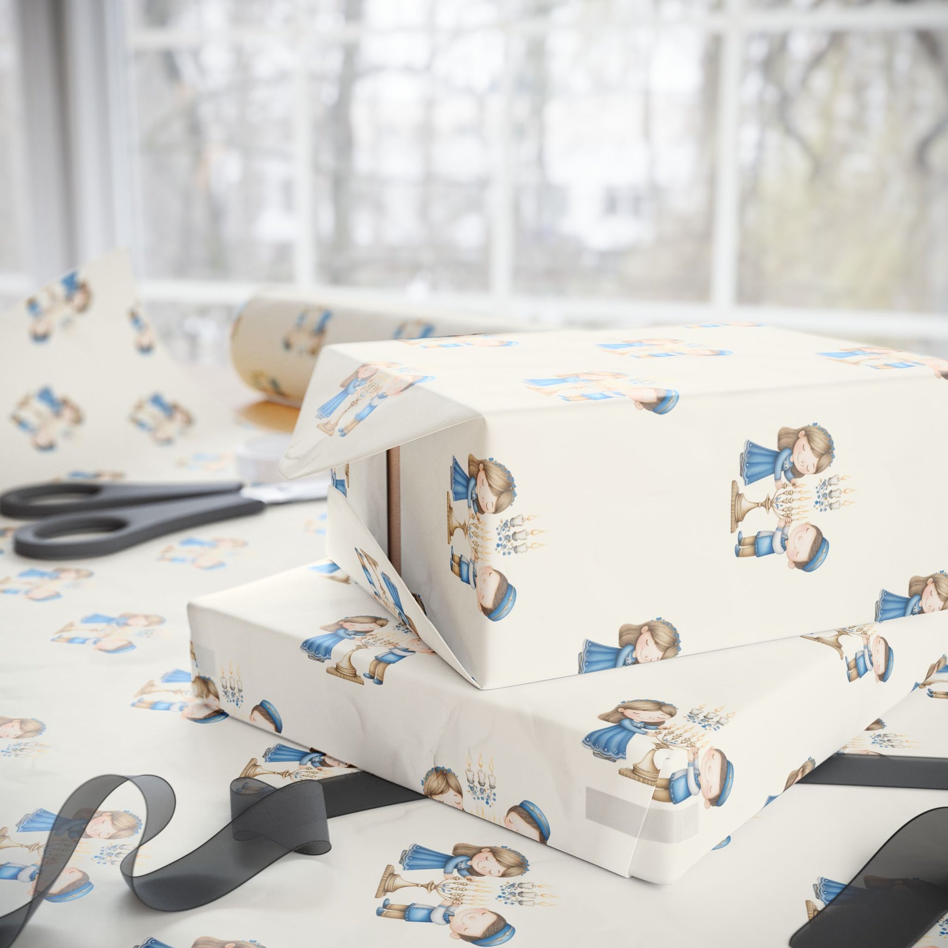 Menorah Lighting Wrapping Papers