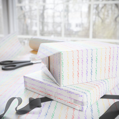 Wrapping Paper, XOXO Rainbow Design