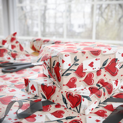 Queen of Hearts Playing Cards with Roses Being Painted Red