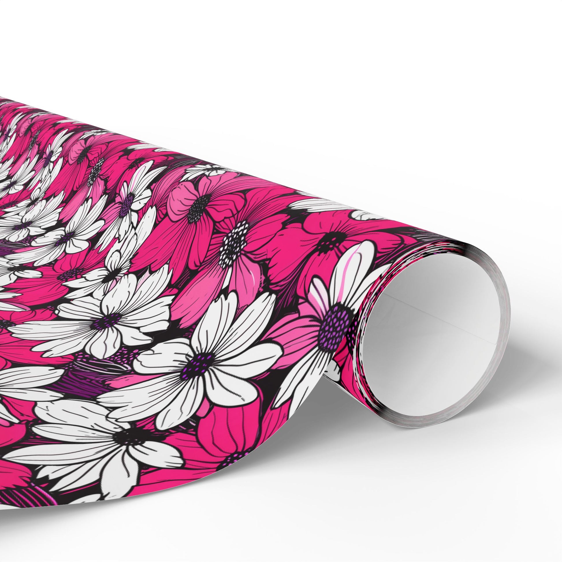 Pink & White Floral Wrapping Paper
