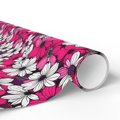 Pink & White Floral Wrapping Paper