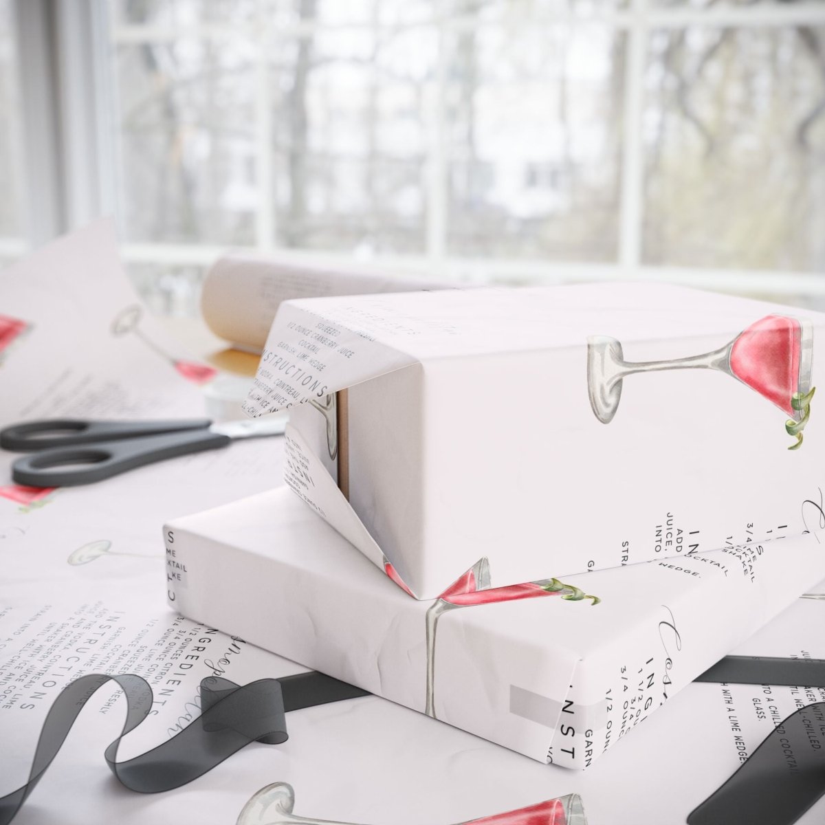 Cosmopolitan Cocktail Wrapping Paper