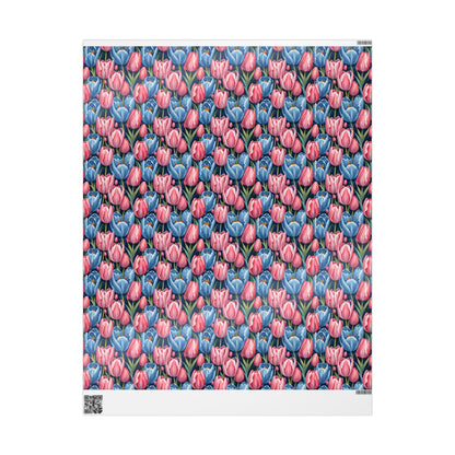 Vibrant Tulip Floral Wrapping Paper