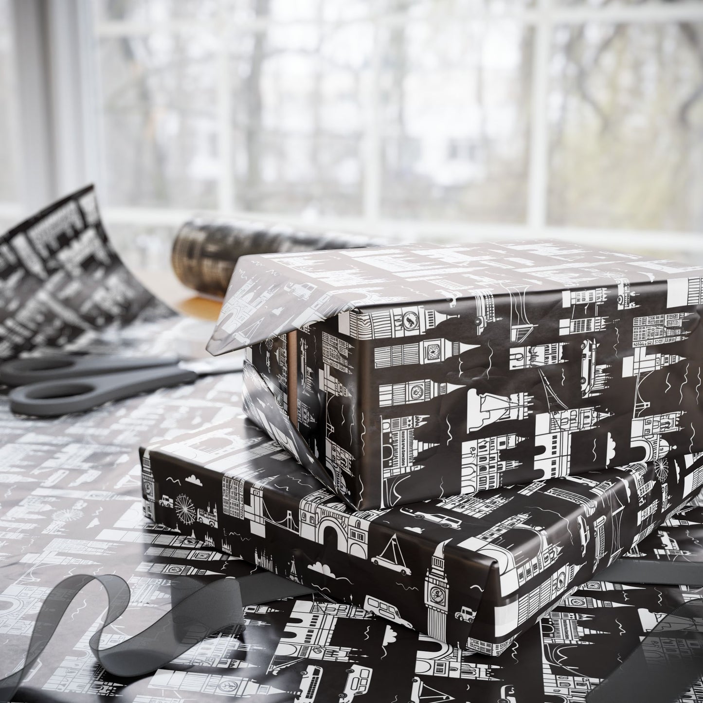 Wrapping Papers - Stylish Abstract Cityscape Design