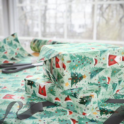 Tree - mendously Jolly – Santa & Spruce Holiday Wrapping Paper